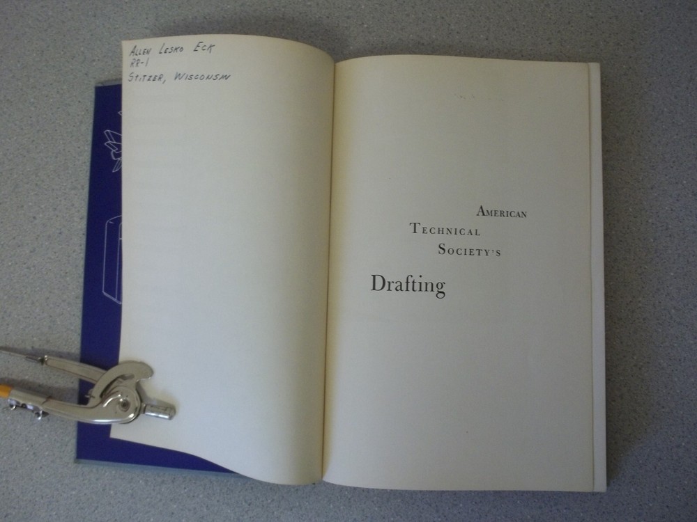 Architectural Drafting book and drafting tools ATS 1955 Beukema, Dietzgen