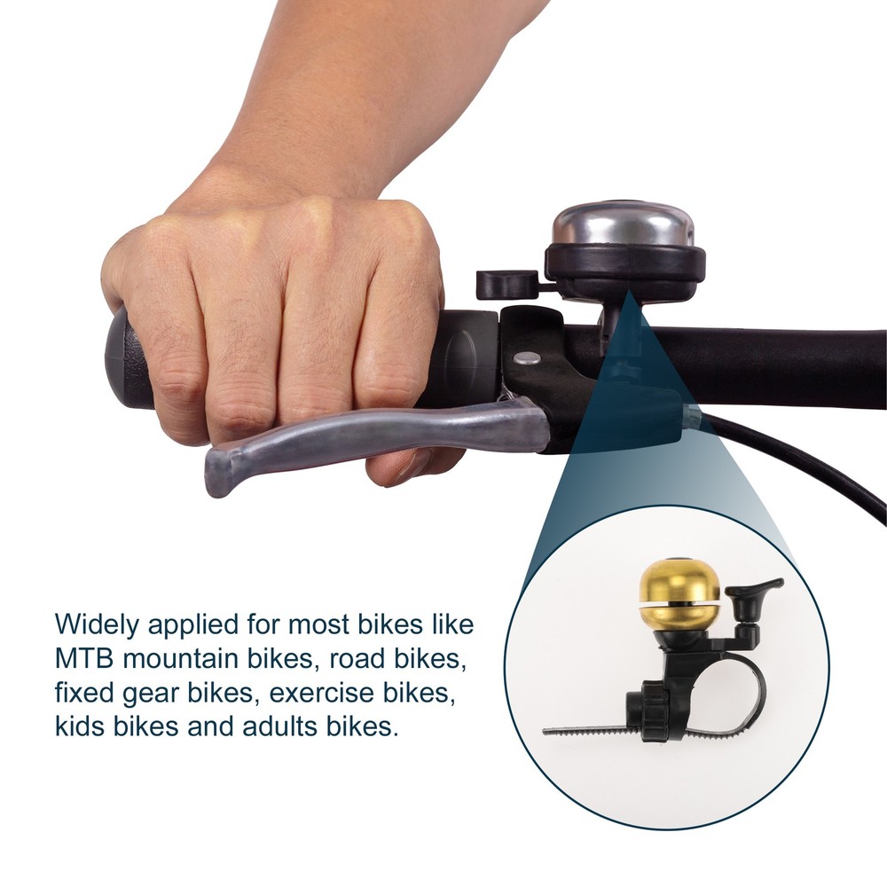 Bicycle Trigger Bell Retro Crisp Ringing Quick Release Design Gold Tone