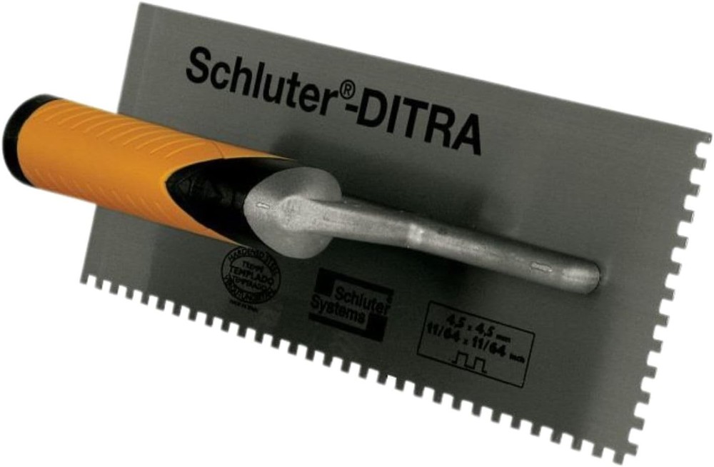 Square-Notch Trowel Metal 11/64x11/64 for Tile Installations Durable & Precise