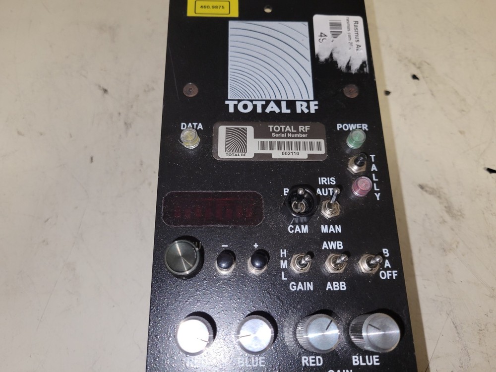 Total RF Camera Control panel with V-mount camera receiver for data and tally