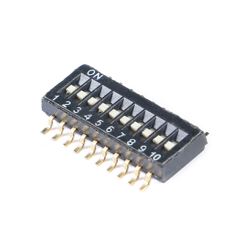 Black DIP DIL Switch PCB Patch SMD Toggle Switch 1.27mm 2 3 4 5 6 7 8 to 10 Way