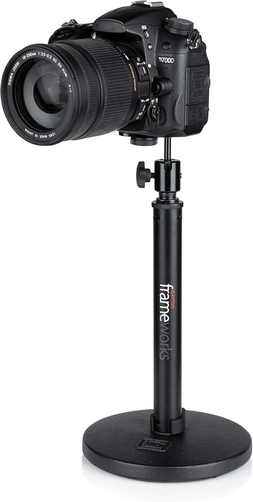 Gator Frameworks Camera Mount Mic Stand Adapter with Ball-and-Socket Black