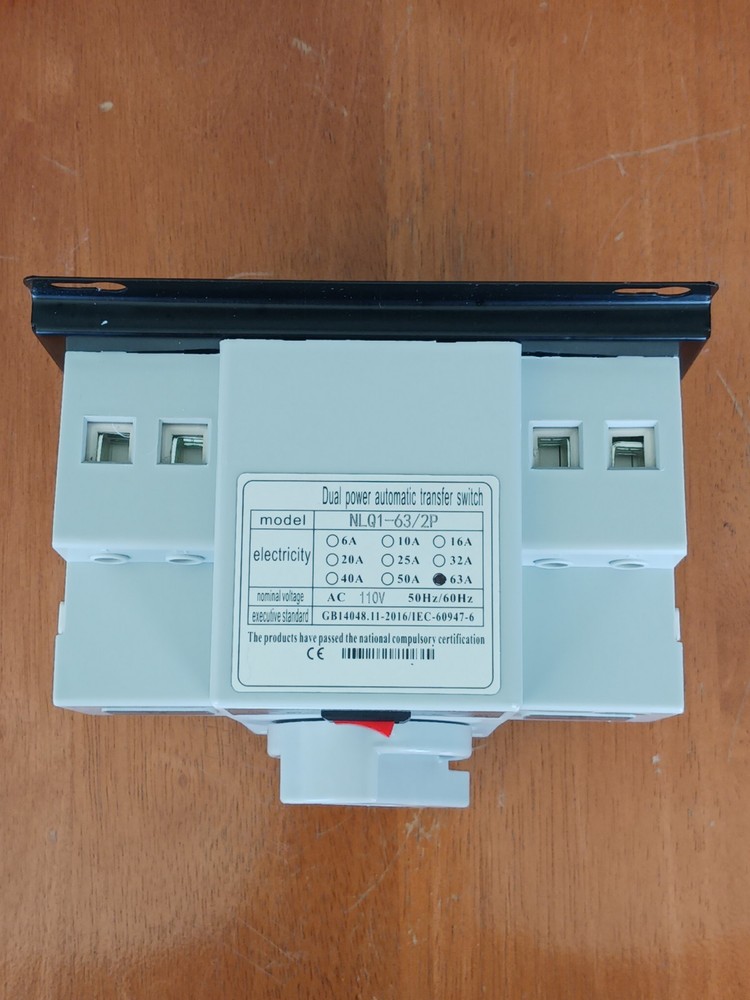 2P Dual Power Automatic Transfer Switch 60HZ Changeover Transfer Switch Tool 63A