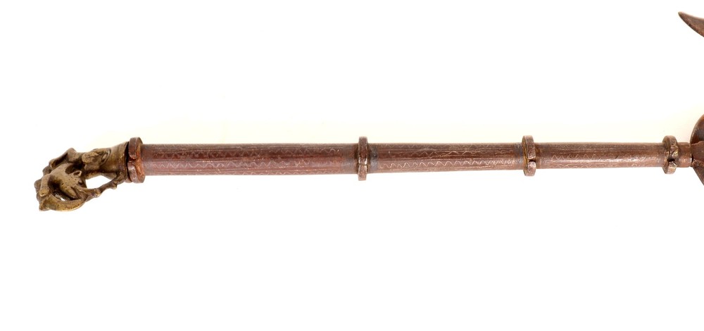 19th C. Steel Indian Elephant Goad Combination-Dagger