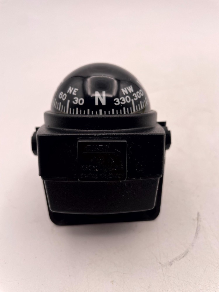 Vintage Airguide Auto Compass The Scottsdale Analog Dash Mount Push Button Light