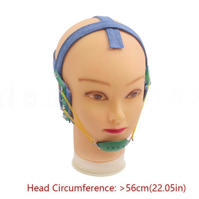 Dental Orthodontic High -Pull Headgear With Rigid Chin Cap High Pull Strap large