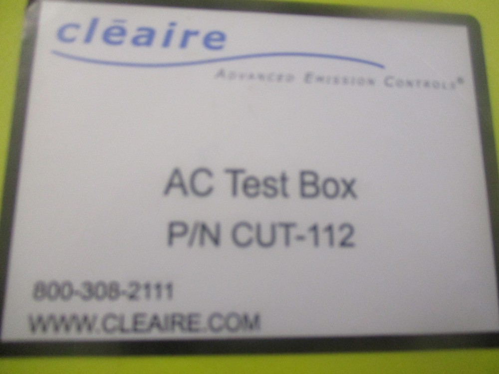 Cleaire Advanced Emission Controls Model: CUT-112 AC Test Box