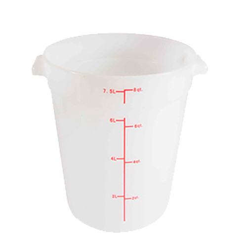 Thunder Group PLRFT308PP 8 Quart Round Food Storage Container - White