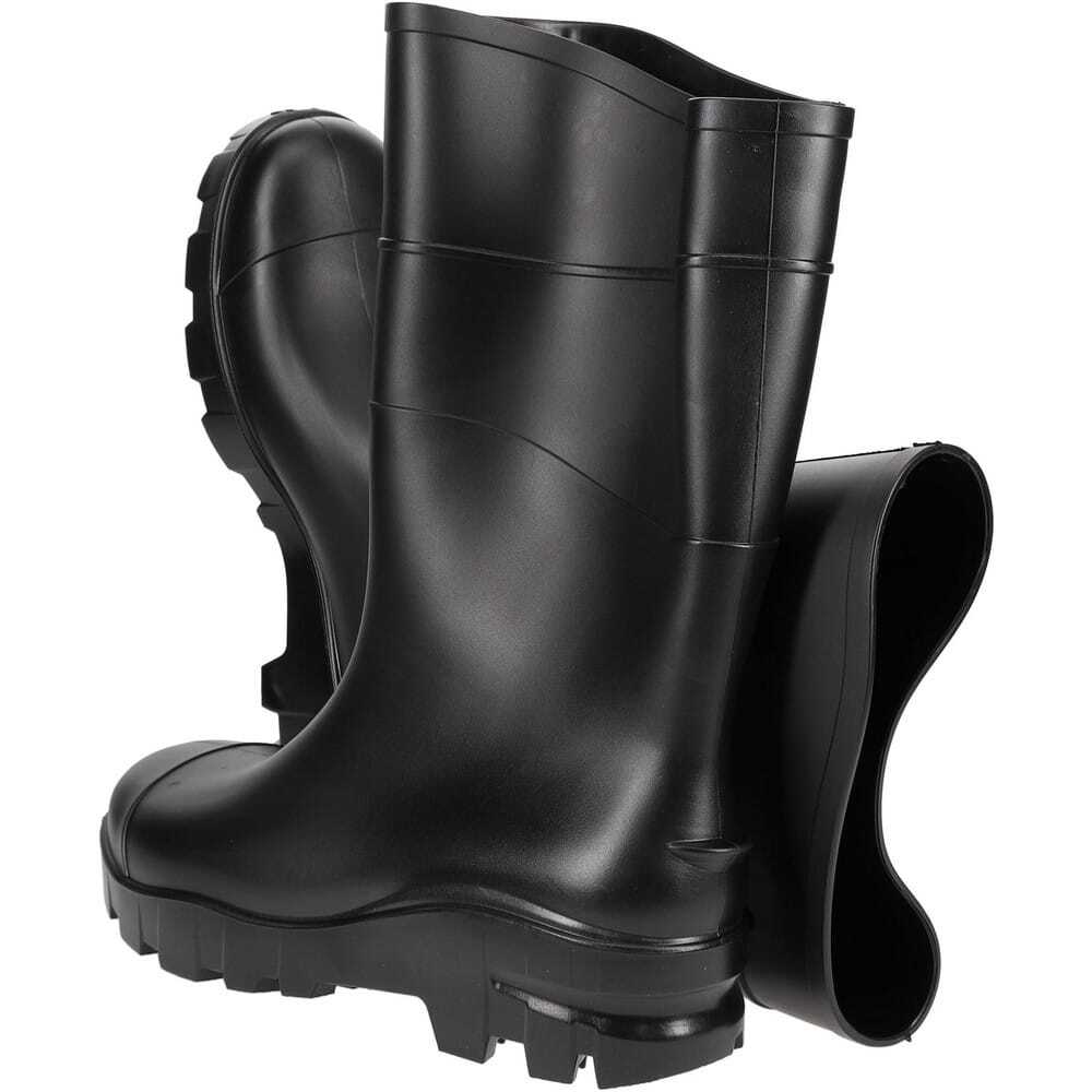 PRO-SAFE Unisex Size 9 Medium Width Steel Work Boot Black, PVC Upper, 13" Hig...