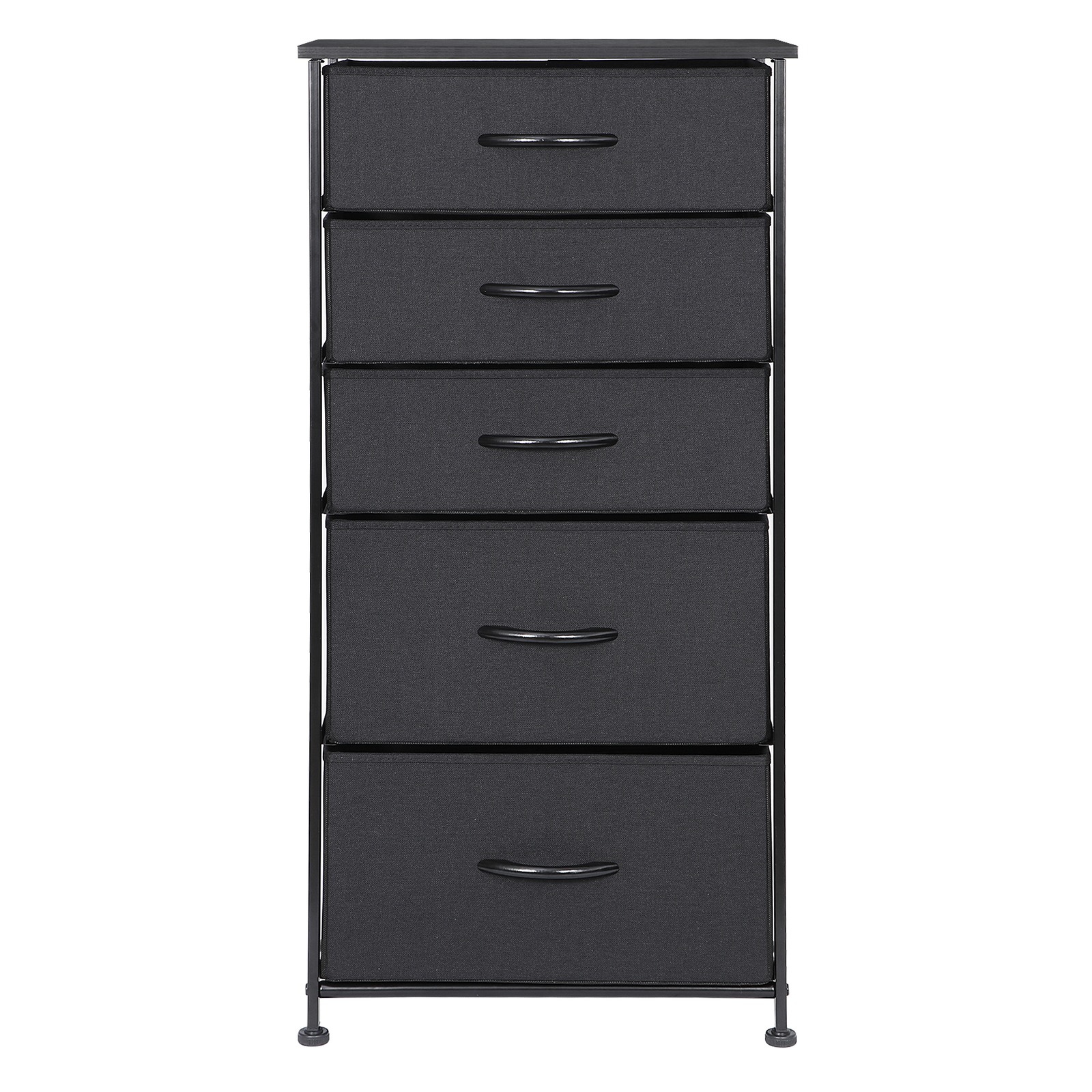 Fabric Dresser W/5 Drawer Storage Chest Tower Cabinet Organizer Unit for Bedroom