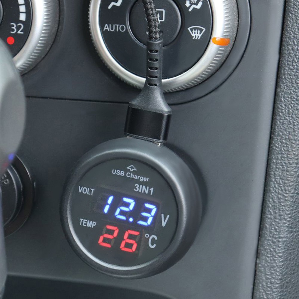 3-in-1 Multifunctional Digital Voltage Multimeter Car G0A4