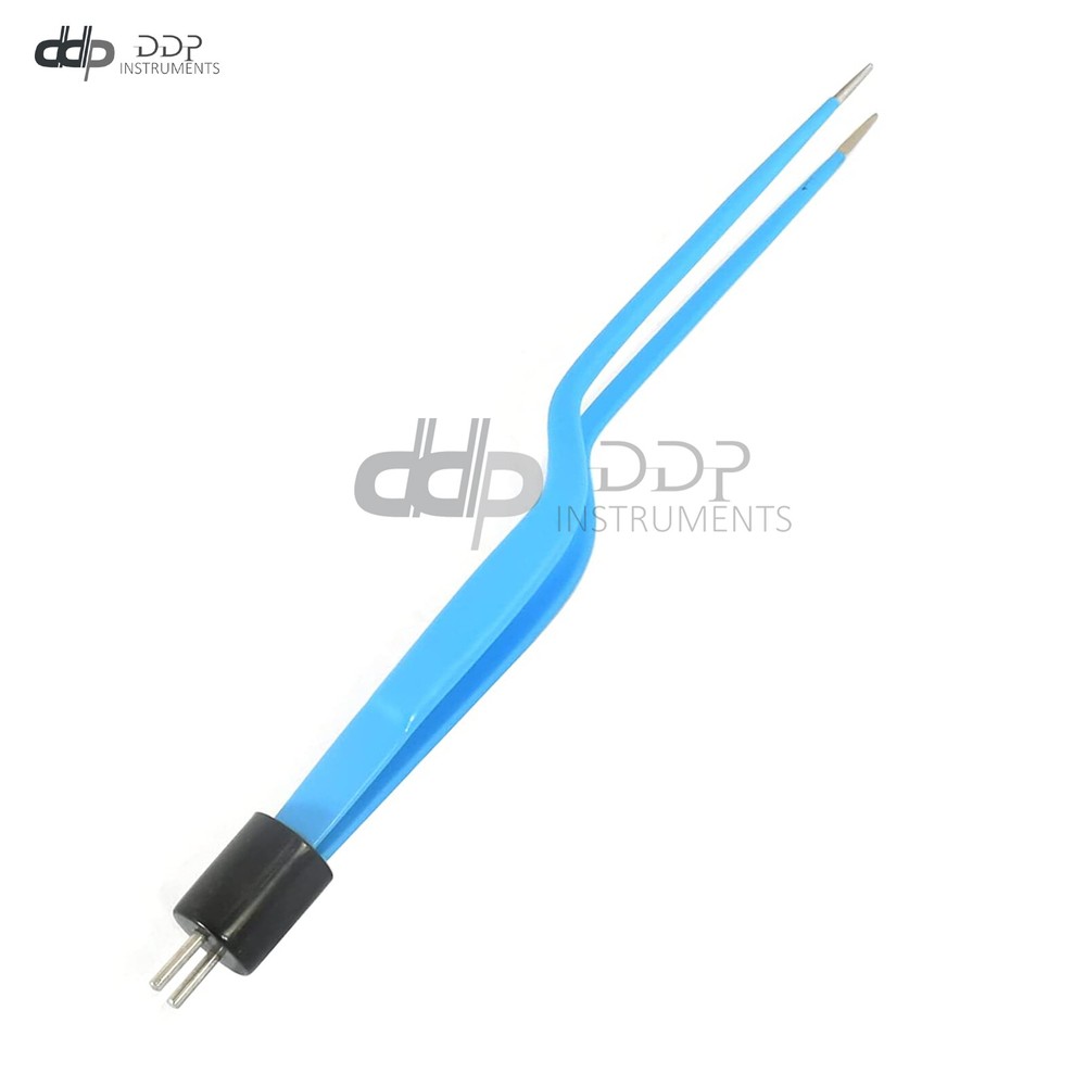 Bipolar Bayonet Forceps 1mm x 17cm Reusable Electro Surgery Instruments EL-120