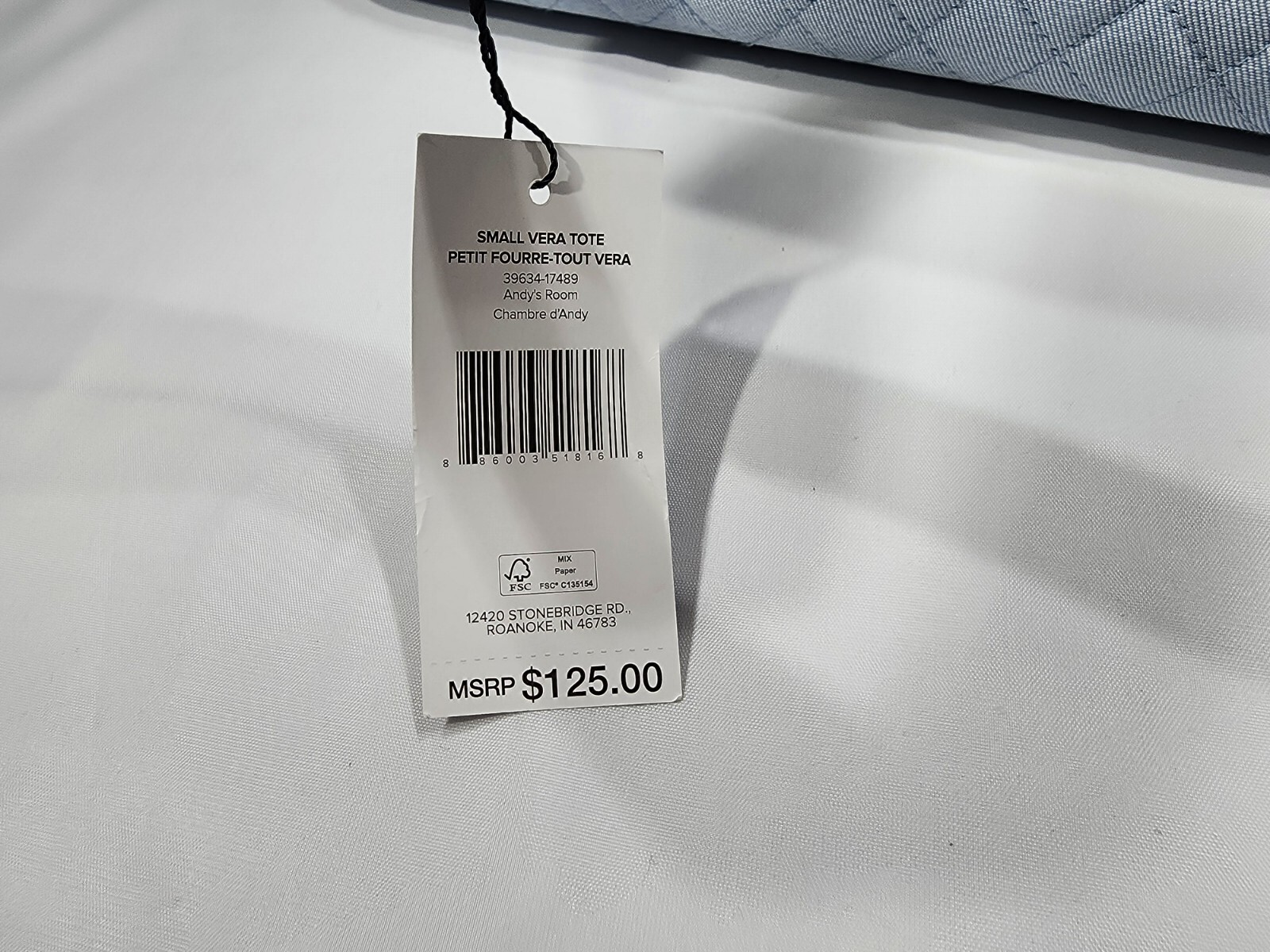 Vera Bradley Disney Toy Story Small Vera Tote Bag Andy's Room NEW