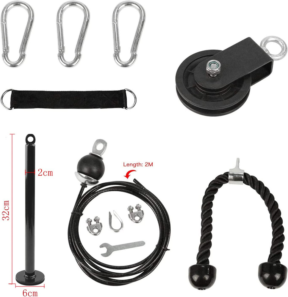 LAT Pull down and Lift Weight Pulley System Cable Machine Pulley Attachment for