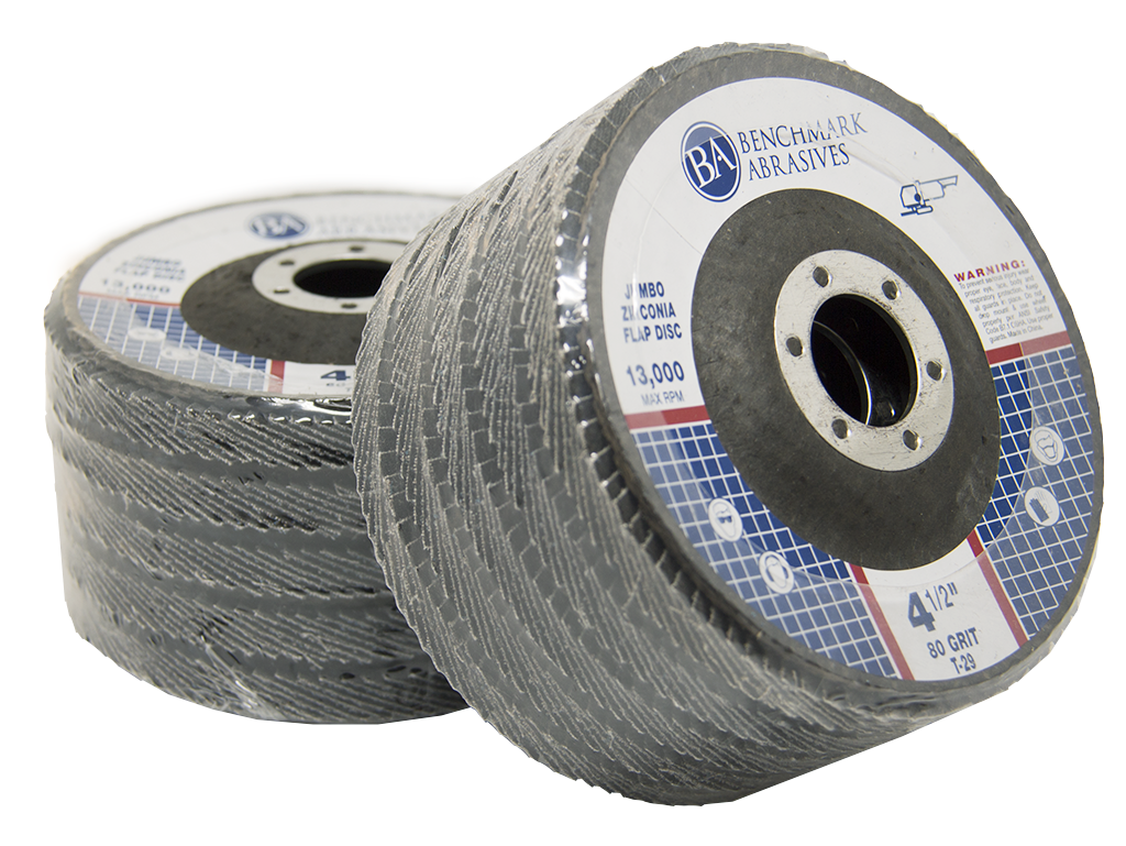 10 Pack 4.5” x 7/8" Jumbo 80 Grit Zirconia Flap Disc Grinding Wheels T29