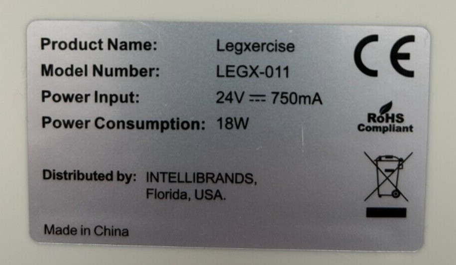 LegXercise Pro LEGX-011 Motorized Leg Activator Exercise Machine TESTED WORKING