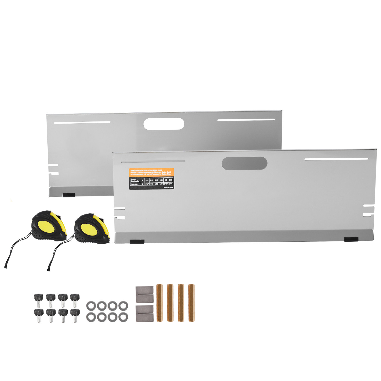 Wheel Alignment Tool Toe Plates Accurate Measure Tape And Conversion Chart