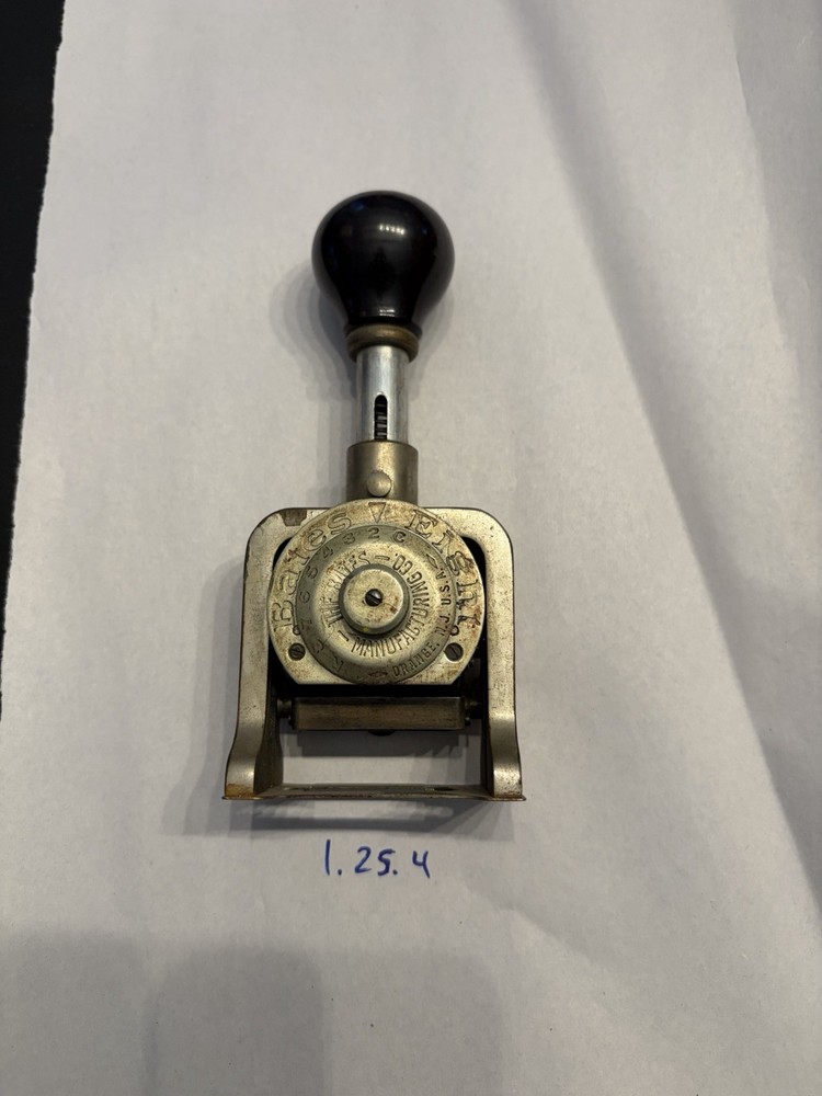 Bates Numbering Machine Style A – 5 Wheels – Serial 805908 – Working