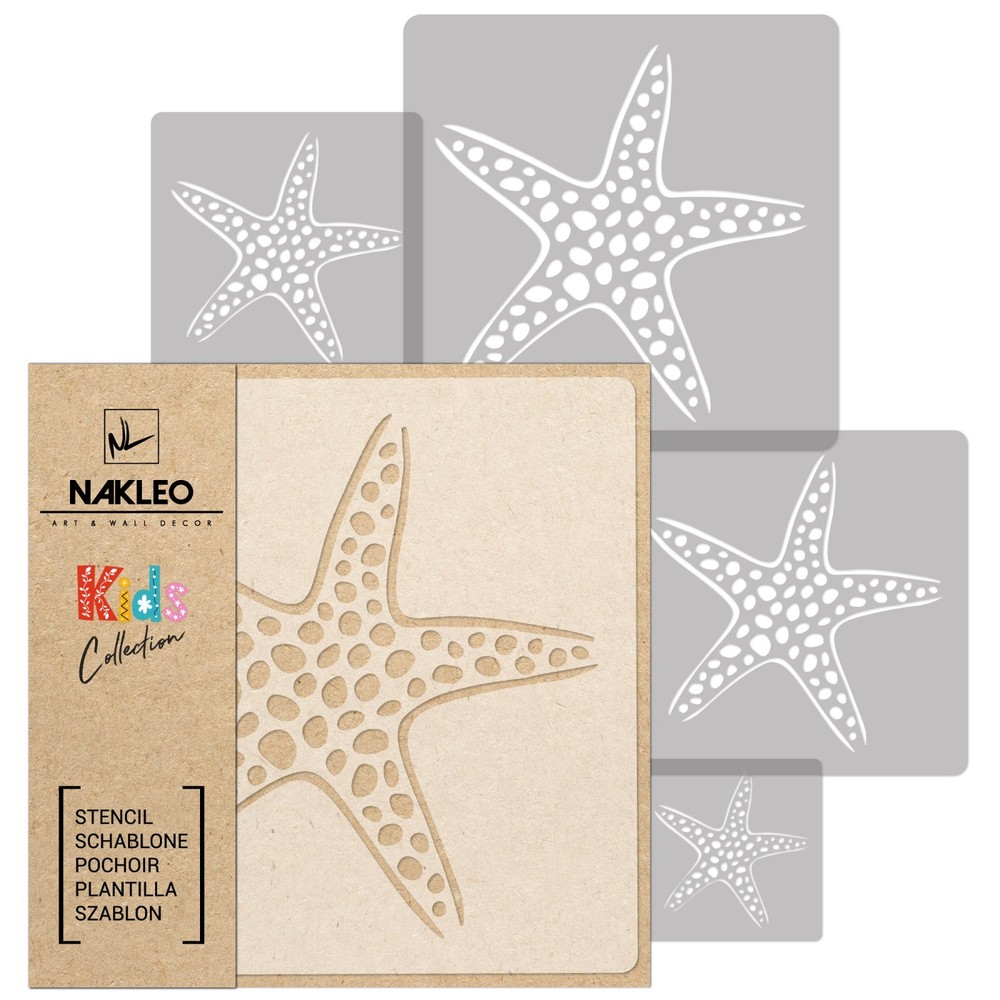 KIDS Reusable Plastic Stencils (5 pcs) // STARFISH