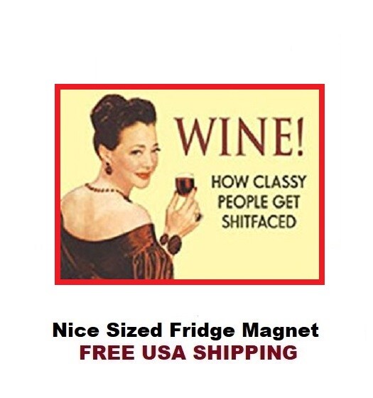 683 - Funny Wine Drinking Meme Fridge Refrigerator Magnet