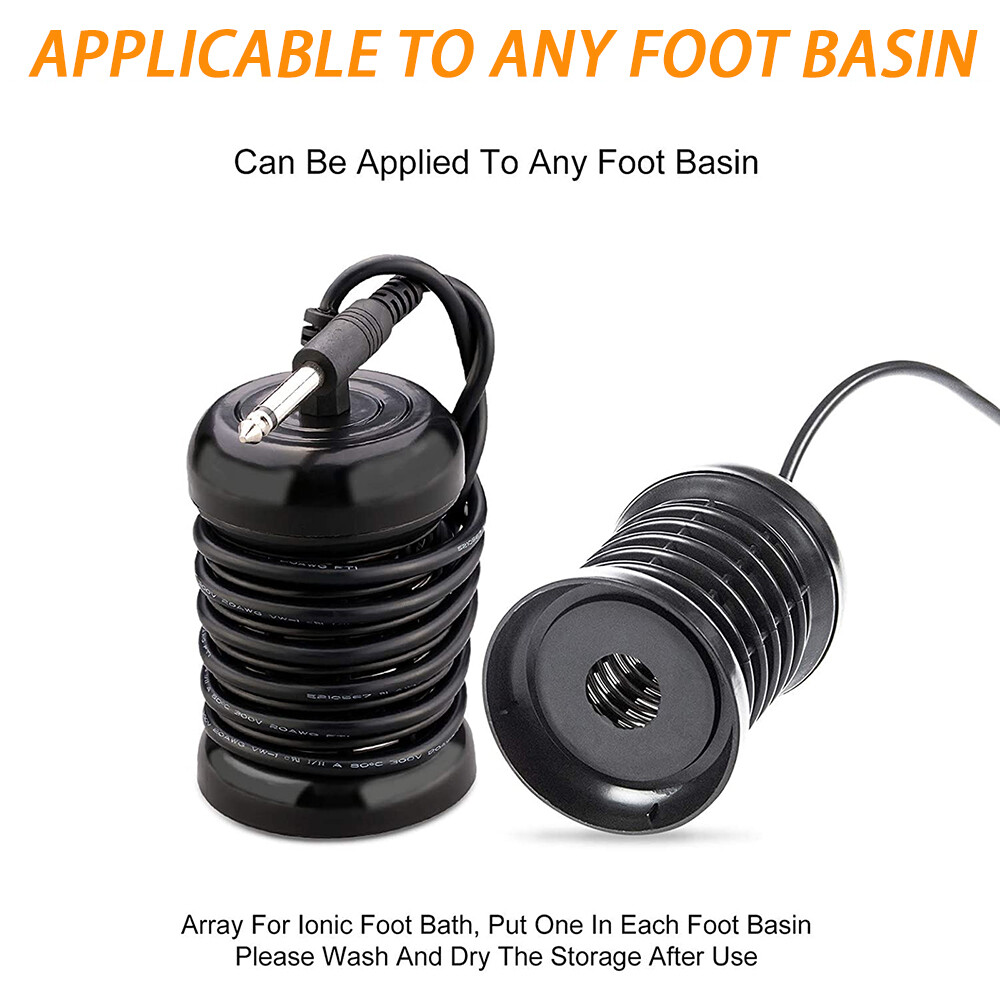 2 Ionic Detox Foot Spa Bath Array Round Stainless Steel Arrays Machine For Salon