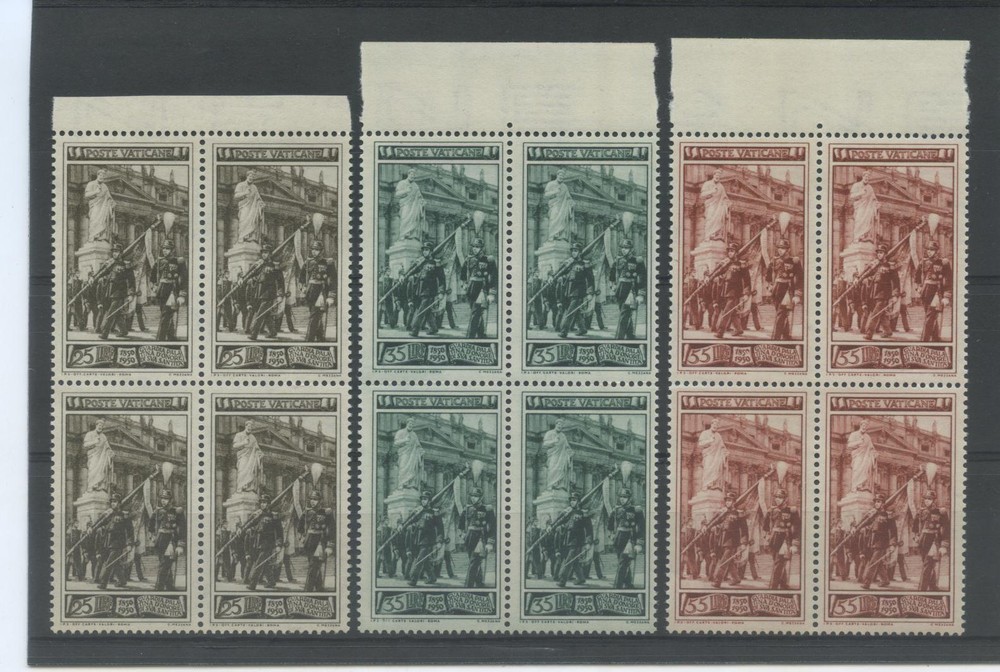 VATICAN 1950 PALATINA 3V. QUARTINA **