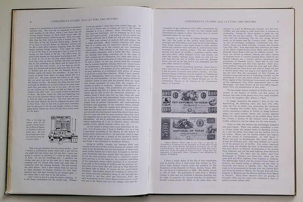 Confederate Stamps, Old Letters and History 1959 book SIGNED by Raynor Hubbell