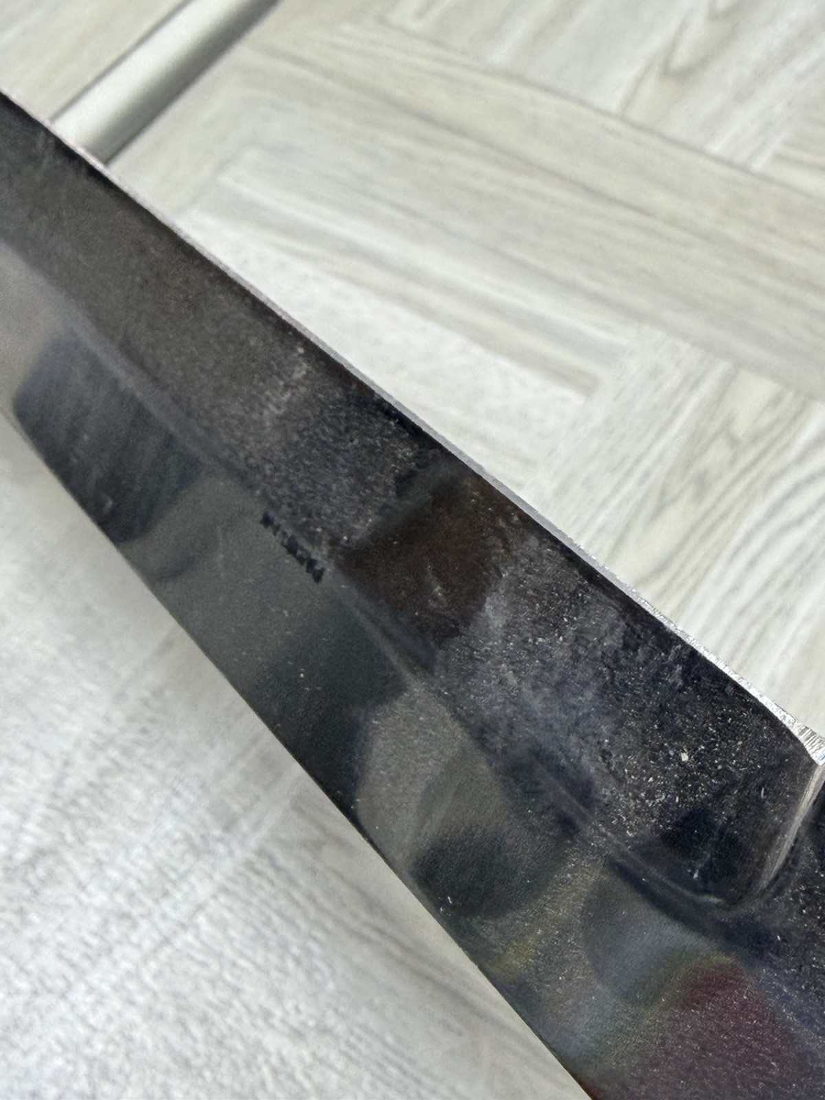 Pakistan Reproduction Battle Sword W Leather Sheath Wood Handle Metal Blade Vtg