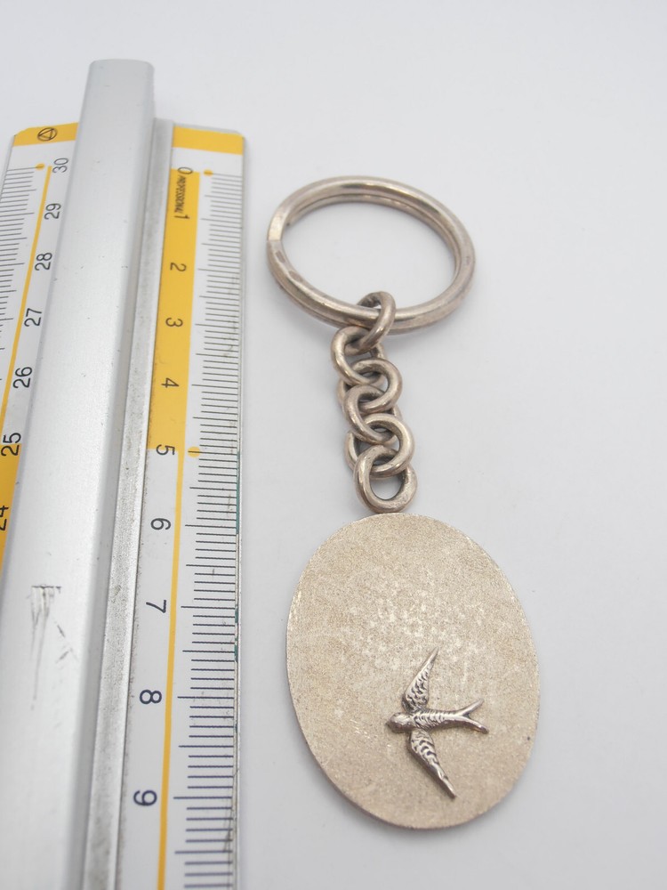 Swallow: 925 Silver Keychain - Breeze - Key - Crossbow - Bird -