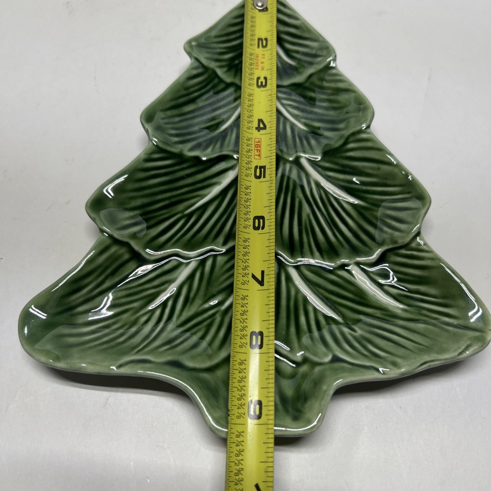 Maxcera Green Figural Christmas Tree Candy Trinket Dish