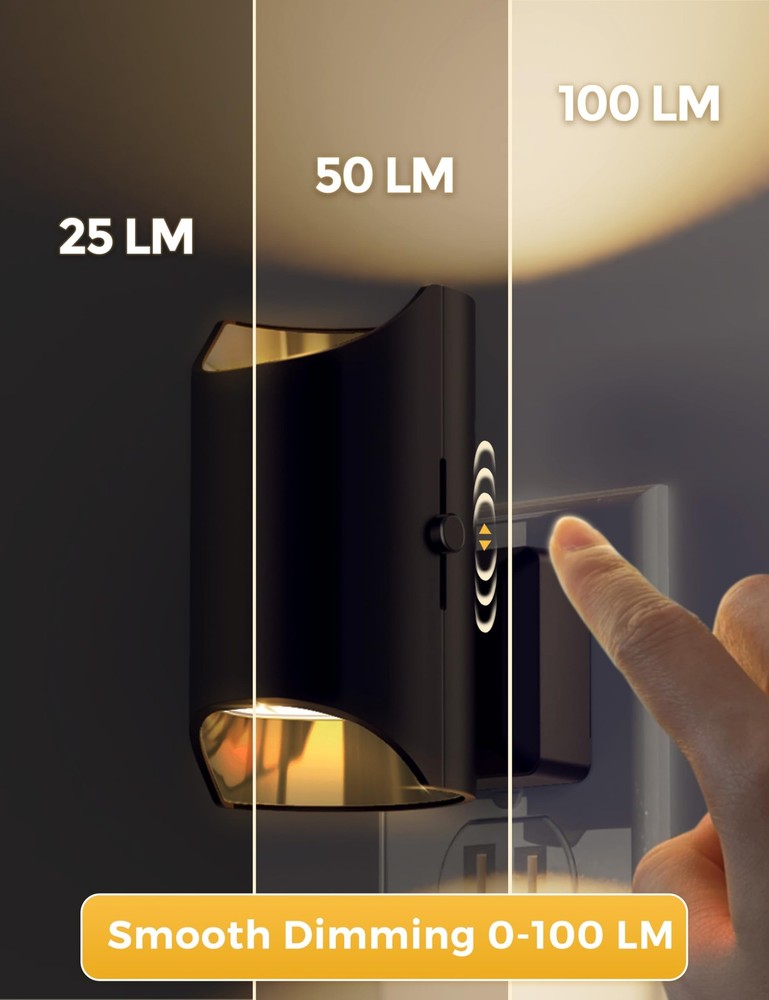 Night Light, Dimmable Night Lights Plug into Wall, Dusk to Dawn Sensor, Soft ...