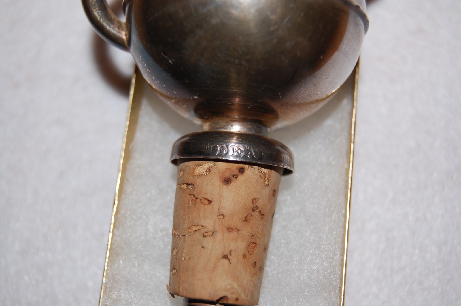 ANTIQUE FRENCH ART DECO IDEAL BREVETTE POURER SPOUT SILVER METAL BAR 1920-30'S