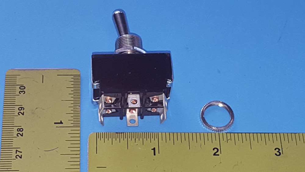 (2 pcs) Toggle Switch 80,000 series, E-Z Switch , DPDT,ON-OFF-(ON) E170607