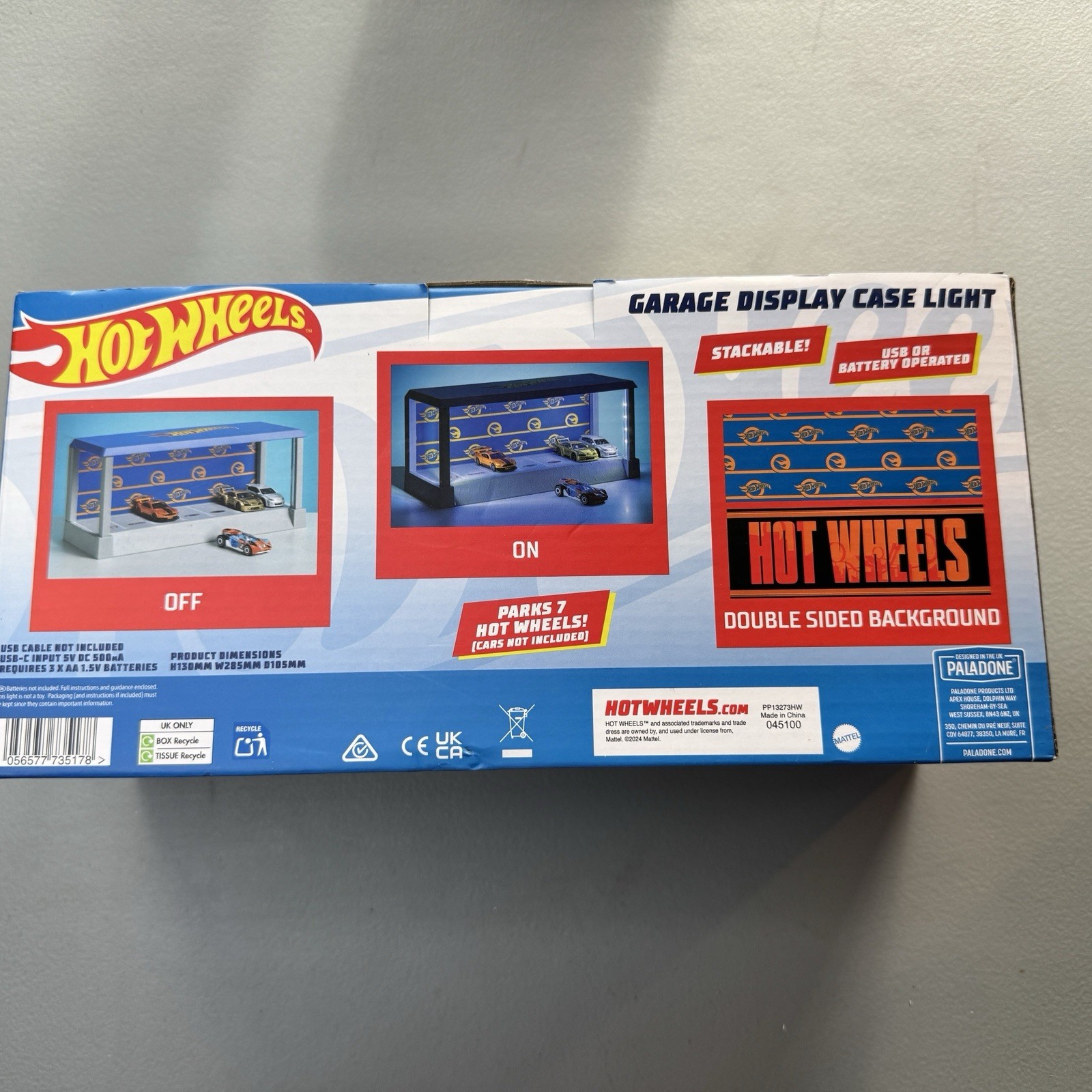 Hot Wheels Garage Display Case Light NIB