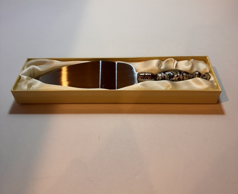 D'Lusso Cake Server with glass handle, in Gift Box