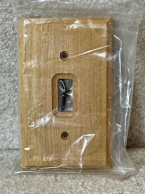 Pro-Unfinished Solid Wood Switch Plate Cover w/ Screws