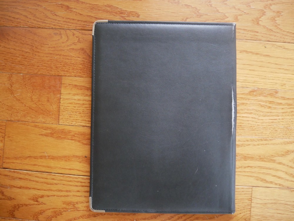 Sharp Black Portfolio with Notepad Very Good Condition
