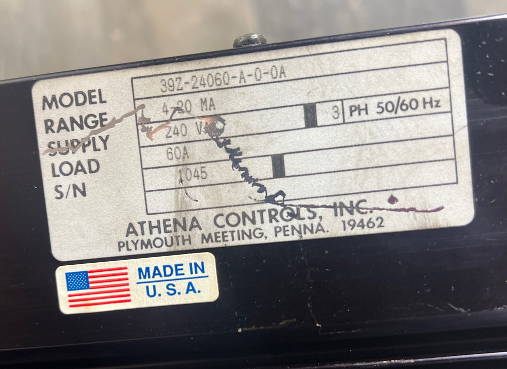 Nos Surplus Athena 39Z-24060-A-0-0A Solid State Power Control