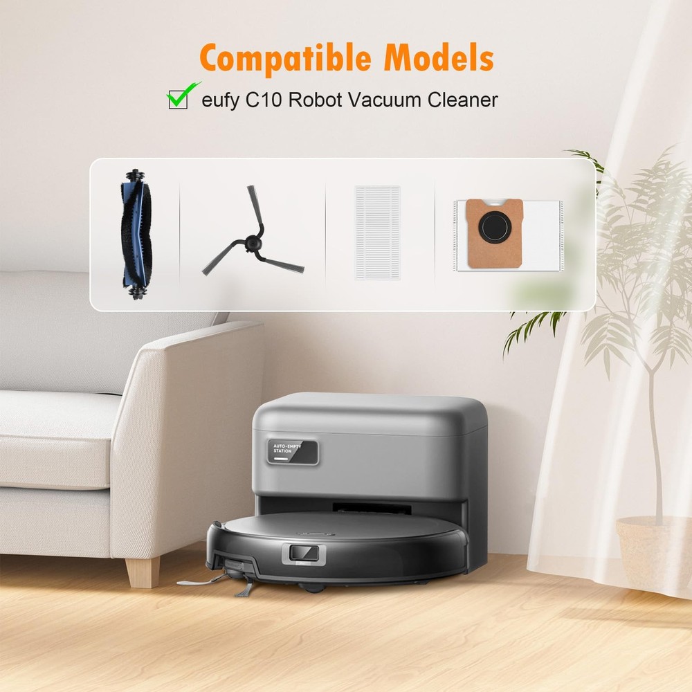 20 Pack Replacement Accessories Compatible with eufy C10 Robot Vacuum Cleaner...