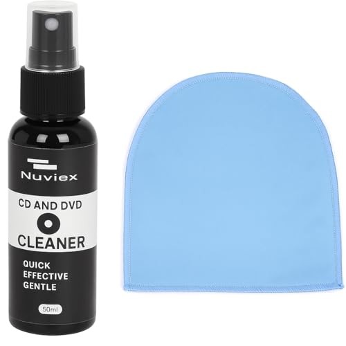 CD DVD Disc Cleaner Kit – Includes Cleaning Solution, Microfiber Anti-Static