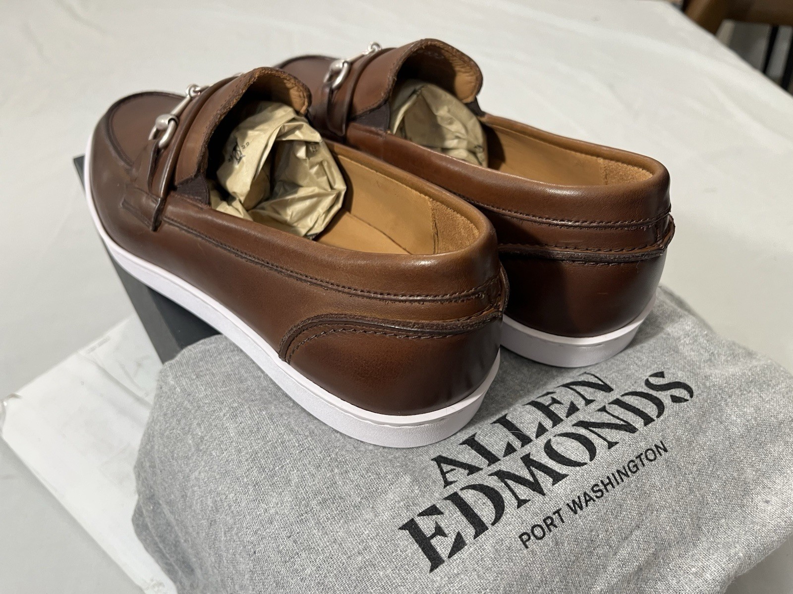 Allen Edmonds "RANDOLPH" BIT Penny Loafer Dress Sneakers 9.5 D Mahogany NWB $300