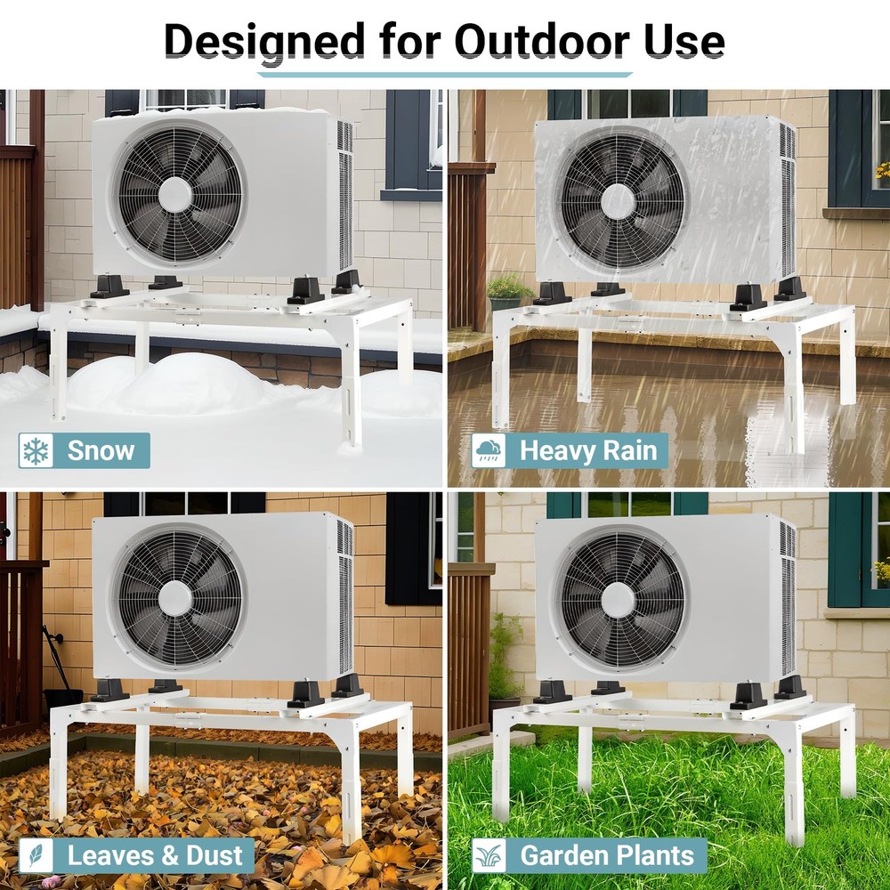 Eastrexon Mini Split Ground Stand, Adjustable AntiVibration Mini Split Stand ...