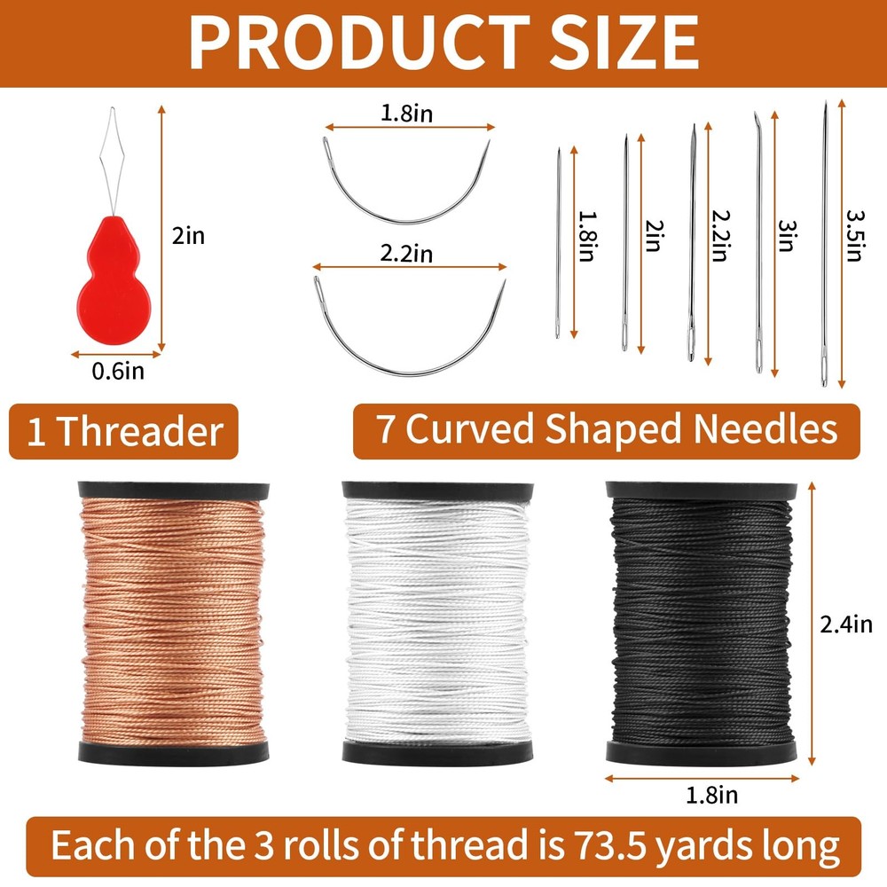 Upholstery Thread Nylon Heavy Duty Sewing Kit Needle and Thread