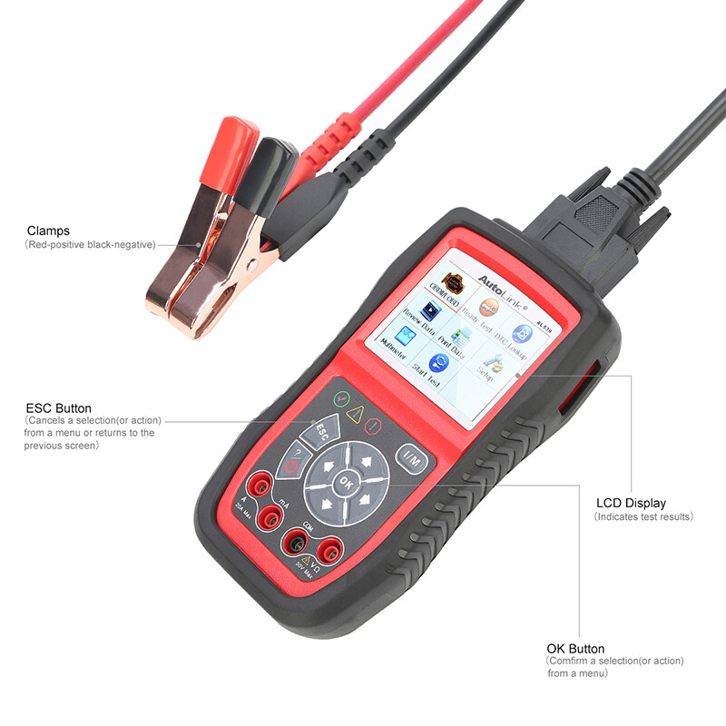 Autel AutoLink AL539B Battery Electrical Circuit Tester OBD2 Code Reader Scanner