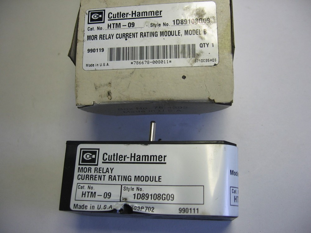 Cutler-Hammer HTM-09 MOR Relay Current Rating Module Model B