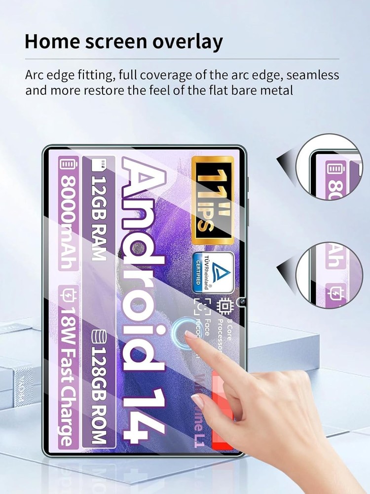 Touch Sensitive Screen Protector with Oleophobic Coating for JIKOCXN Tablets