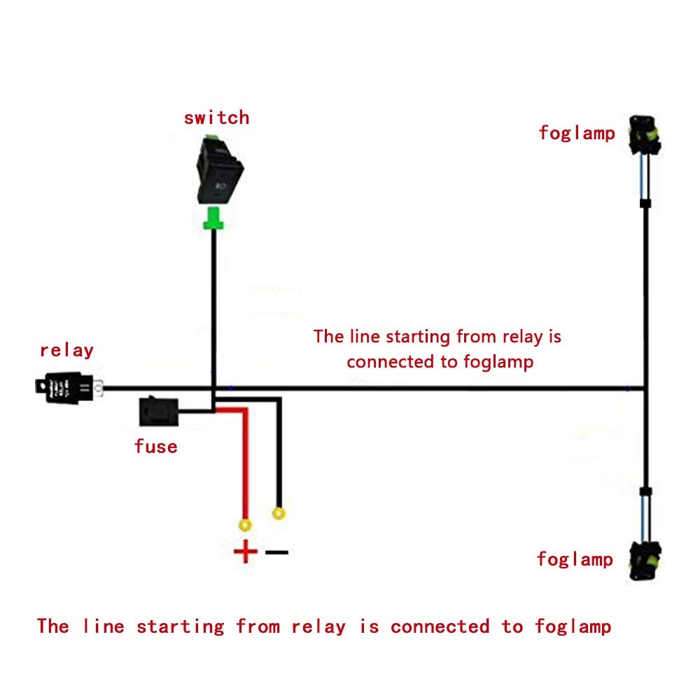 Fog Light Wiring Harness Relay Switch Kit