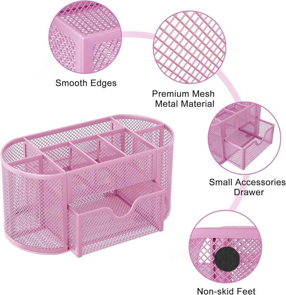 Practical & Elegant Desk Caddy with 9 Compartments – A Must for Every Workspace