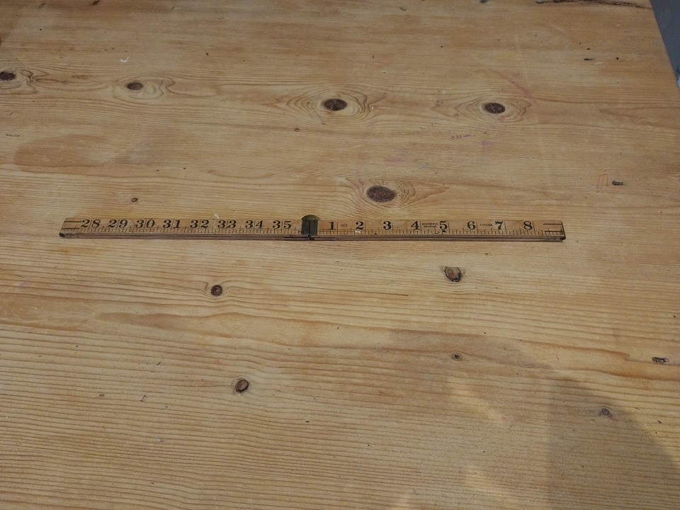 Vintage Wooden Folding Ruler One Meter Lovely Piece