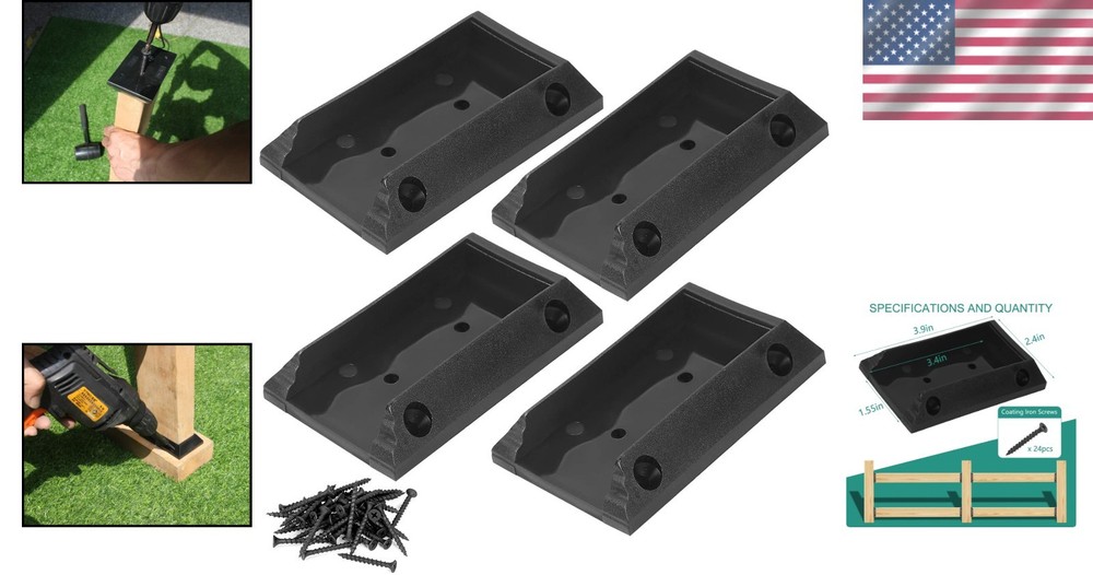 Install with Confidence: 4 High-Quality Nylon Deck Railing Brackets & Screws